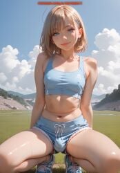 1boy ai_generated bulge femboy meybekity nipples otoko_no_ko shorts trap yaoi