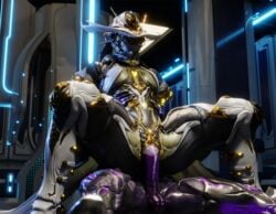 3d auramargaret balls big_penis bodily_fluids creampie cum cum_in_pussy cum_inside cum_on_penis cumdrip dickgirl duo erection female futa_on_female futanari genital_fluids genitals huge_cock humanoid intersex intersex/female mesa_(warframe) penis pussy saryn_(warframe) spread_legs spreading testicles thick_thighs video_games warframe