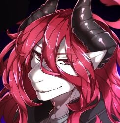 dragon dragon_horns male/female red_eyes red_hair tach8