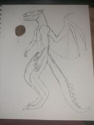 absurd_res anthro dragon genitals hi_res male mythological_creature mythological_scalie mythology penis scalie solo unfinished