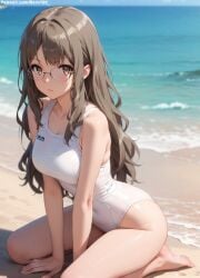 1girls 2d ai_generated areolae arm_up armpit armpits bare_arms big_breasts breasts chest cleavage curvy curvy_figure cute cute_face detailed eyelashes eyeshadow female female_only fit fit_female focus futaba_rio glasses hair high_quality large_breasts legs light-skinned_female light_brown_hair light_skin lips lipstick long_hair looking_at_viewer makeup mascara outdoors outside pale-skinned_female pale_skin perky_breasts posing seductive seductive_look seishun_buta_yarou_wa_bunny_girl_senpai_no_yume_wo_minai stable_diffusion swimsuit swimwear tagme thighs thin_waist