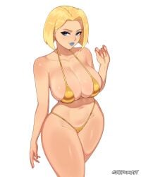 1girls big_breasts bikini blonde_female blonde_hair blue_eyes blue_lipstick blue_nails bob_cut breasts emma_frost emma_frost_(marvel_rivals) female female_only large_breasts light-skinned_female light_skin looking_at_viewer marvel marvel_rivals swimsuit thick_legs thick_thighs thighs wide_hips x-men zerock69