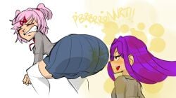 2girls big_ass big_butt color color_edit colored colored_sketch doki_doki_literature_club enjoying_farts fart fart_fetish farting farting_in_face farting_on_another farts female female/female long_hair natsuki_(doki_doki_literature_club) rubber xee xeenitsu yuri yuri_(doki_doki_literature_club) zeeny