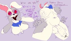 anthro bodily_fluids breast_expansion breasts bulge clothing erection erection_under_clothing expansion five_nights_at_freddy's genital_expansion genital_fluids genital_outline gynomorph herm hi_res hypnosis intersex lagomorph leaking_precum likasomboody mammal mind_control nipple_outline penis penis_expansion possession precum questionable_consent scottgames slightly_chubby solo tenting transformation vanny_(fnaf)