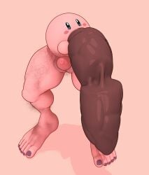 3d 3d_(artwork) 3d_render chode cock coprophagia cyanu eating eating_shit hair hairy hairy_feet hairy_legs hyper hyper_scat kirby kirby_(series) pubic_hair scat scatplay tagme what_the_fuck