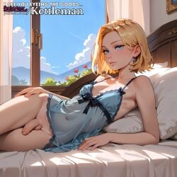 ai_generated babydoll bed blonde_hair blue_eyes cute femboy feminine feminine_male flaccid flaccid_penis foreskin kettleman laying_on_bed lingerie pajamas petite seductive sexy sissy slender_body slender_waist slim_waist small_penis trap twink uncircumcised uncut