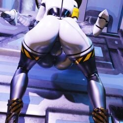 3d 3d_model 3d_render android_girl blender female futanari glitch_productions intersex murder_drones murder_drones_v render robot_girl robot_humanoid serial_designation_v uzi_(murder_drones) v_(murder_drones) white_body white_hair white_skin