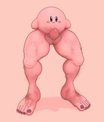 3d 3d_(artwork) 3d_render chode cock cyanu hair hairy hairy_feet hairy_legs hyper kirby kirby_(series) pubic_hair tagme