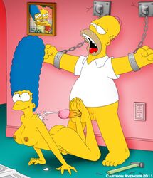 cartoon_avenger cum edit feet femdom footjob homer_simpson marge_simpson the_simpsons