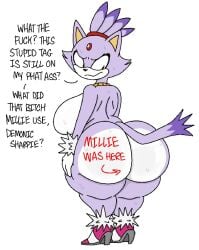 ass big_ass big_breasts blaze_the_cat breasts feline feline_humanoid huge_ass huge_breasts large_ass large_breasts large_butt large_thighs sonic_(series) sonic_the_hedgehog sonic_the_hedgehog_(archie) sonic_the_hedgehog_(comics) sonic_the_hedgehog_(idw) sonic_the_hedgehog_(series) text theslashfive