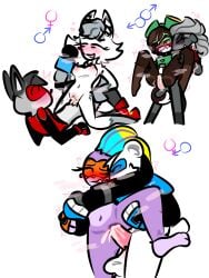 2girls 4boys artic_fox badger breasts breathing crying cum_in_pussy cuntboy dalilah_(kingdom_force) female fur furry_only gay gay_sex gorilla honey_badger icsyicanseeyou intersex kingdom_force legs_up liberty_longtail liberty_longtail_(kingdom_force) luka_(kingdom_force) male max_volume_(kingdom_force) norvyn_(kingdom_force) polar_bear pussy straight straight_sex t.j._(kingdom_force) tears wolf