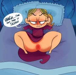 1girls anal anal_sex anus bed big_ass dialogue heloise imminent_anal imminent_sex jimmy_two-shoes light-skinned_female ota_(artist) sex shortstack tagme thin_waist wide_hips