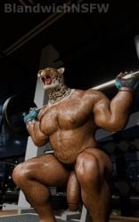 3d 3d_animation 3d_model abs animal_mask animated ass balls bandai_namco bara biceps big_balls big_penis blandwich felid jaguar king_(tekken) male male_nipples male_only manly mask masked mp4 muscular_male nipples nude pantherine pecs penis sound tagme tekken video wrestler