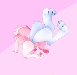 absurd_res anal anal_vore balls blush claws cosmo_(artist) dipodid ear_blush furry genitals hammerspace hammerspace_anus hammerspace_butt hammerspace_vore hi_res jerboa kip_(cosmo) mammal paws rodent toe_claws vore