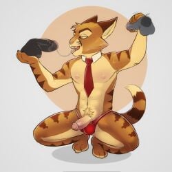 1:1 2024 3_toes 4_fingers abs anthro balls balls_outline bodily_fluids bulge circle_background clothed clothed_anthro clothed_male clothing colored crouching darkcatto detailed_bulge digital_drawing_(artwork) digital_media_(artwork) disembodied_penis domestic_cat dorian_zibowski eyebrows feet felid feline felis fellatio fingers fur genital_outline genitals group half-erect handjob hi_res holding_balls holding_penis humanoid_genitalia humanoid_penis lackadaisy male male/male male_anthro mammal markings multicolored_body multicolored_fur necktie nipples open_mouth oral orange_body orange_fur penile penis penis_poking_out penis_through_underwear pink_nose pubes red_clothing red_necktie red_thong red_underwear saliva saliva_on_penis saliva_string sex shirt_collar simple_background skimpy solo_focus striped_arms striped_body striped_fur striped_legs striped_markings striped_tail stripes tail tail_markings tan_body tan_fur teeth thong toes tongue tongue_out trio two_tone_body two_tone_fur underwear yellow_eyes