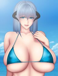 1girls baru_(val-val) breasts cleavage cyan_(baru) female female_only huge_breasts looking_at_viewer milf original original_character pixiv_succubus solo succubus