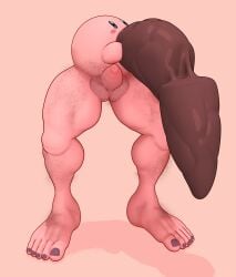 3d 3d_(artwork) 3d_render chode cock coprophagia cyanu eating eating_shit feet hair hairy hairy_feet hairy_legs hyper hyper_scat kirby kirby_(series) pubic_hair scat scatplay tagme