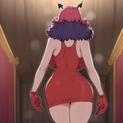 absurd_res absurdres afrobull_(style) ai_generated blush charlotte_galette color commentary darklust dialogue english english_commentary english_dialogue english_text female hi_res high_resolution highres human large_breasts motion_blur motion_lines novelai one_piece pink_hair red_hair self_upload short_hair speech_bubble speed_lines sweat tagme text uncensored