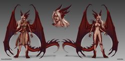 adalfyre animal_humanoid breasts clothing dragon dragon_humanoid female human humanoid long_tail mammal multiple_angles scalie solo western_dragon wings