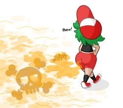 1girls bubble_butt fart fart_cloud fart_fetish farting female mira_(sorollos) oc sorollos