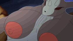 animated anthro antylamon bandai_namco big_breasts big_penis breasts digimon digimon_(species) duo fellatio fellatio_pov female gargomon genitals hi_res huge_breasts huge_cock invalid_tag kopy_k lagomorph leporid male male/female mammal oral penile penis quickie rabbit ruins sex