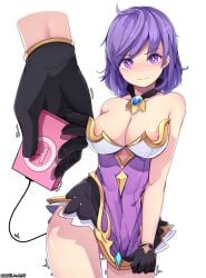 arme_glenstid breasts ddangbi grand_chase nipple_slip purple_hair vibrator