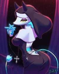 1girl 1girls breasts cat_ears curvy deltarune deltarune_chapter_5 female furry nun nun_outfit tagme tasque_manager tasque_manager_(deltarune) thick_thighs tight_clothing voluptuous voluptuous_female