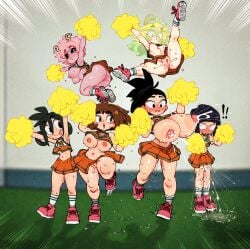 6+girls 6girls black_hair boku_no_hero_academia breasts brown_hair cheerleader cheerleader_uniform erect_nipples excessive_pussy_juice female female_focus floating green_hair horns jellot jirou_kyouka kyoka_jiro looking_at_viewer male mina_ashido momo_yaoyorozu multiple_females multiple_girls my_hero_academia nipples ochako_uraraka pink_hair pink_skin purple_hair shounen_jump smile spontaneous_orgasm squirting take_your_pick teenager tooru_hagakure tooru_hagakure_(visible) tsuyu_asui