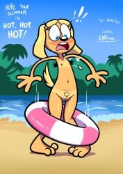 1girls beach brandy_&_mr_whiskers brandy_harrington breasts embarrassed female nude pubic_hair pussy tagme theenfman