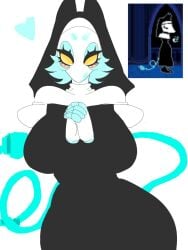 1girl 1girls breasts cat_ears curvy deltarune deltarune_chapter_5 female furry nun nun_outfit tagme tasque_manager tasque_manager_(deltarune) thick_thighs tight_clothing voluptuous voluptuous_female
