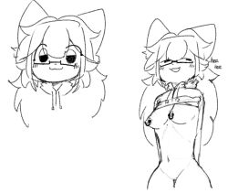 anthro barbell_piercing clothing felid feline female fur hair hoodie long_hair mammal melon_thinmelon piercing solo thinmalen topwear white_body white_fur