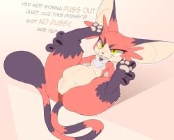 2026 anthro anus backsash bandai_namco big_butt big_ears butt claws collar dialogue digimon digimon_(species) digital_media_(artwork) english_text featureless_crotch feet felid female fur gatomon hair hi_res hindpaw looking_at_viewer lying mammal markings nude null null_bulge on_back pawpads paws presenting presenting_hindquarters semi-anthro simple_background smile solo tail teeth text thick_thighs tuft vivi_(inline) wide_hips yellow_eyes