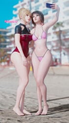 2girls beach bikini bimbo blonde blonde-haired_female blonde_female blonde_hair brown_hair cleavage duck_face female female_focus female_only glasses glossyheat kate_marsh life_is_strange light-skinned light-skinned_female light_skin light_skinned light_skinned_female long_nails max_caulfield nail_polish only_female only_girl only_woman pink_nail_polish pink_nails selfie shirt short-hair short-haired_female short_hair short_hair_female small_breasts swimsuit swimwear teen teen_female teen_girl teenage_female teenage_girl teenager young_female young_girl young_woman