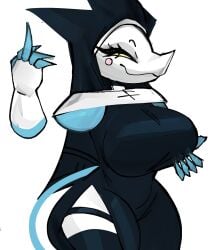 1girl 1girls breasts cat_ears curvy deltarune deltarune_chapter_5 female furry legs nun nun_outfit tagme tasque_manager tasque_manager_(deltarune) thick_thighs tight_clothing voluptuous voluptuous_female yellow_eyes