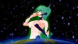 1girls 3d astronomical_hyper au_ra au_raimdelle black_scales breasts female female_focus final_fantasy final_fantasy_xiv giantess green_eyes green_hair horns huge_breasts hyper_giantess koikatsu muscular muscular_female nipples nude oc original_character planet solo solo_female space sun tagme topless xavierhuge