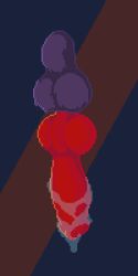 1:2 animal_genitalia balls bodily_fluids canid canine canis digital_media_(artwork) domestic_dog furry_balls genitals knot male mammal pixel_(artwork) safrana saliva sheath simple_background solo wet