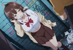 boobs boobs_and_butt_pose hige_wo_soru._soshite_joshikousei_wo_hirou. legs ntr ogiwara_sayu prostitution public sex student trash