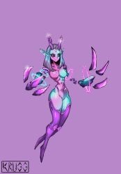 anime beautiful_eyes beautiful_girl big_boobs crystal crystal_maiden cute cute_face cute_girl cute_hair demon_girl dungeons_and_dragons elemental_creature elemental_humanoid floating glowing glowing_eyes hips_wider_than_shoulders huge_breasts huge_claws magic magical_girl no_mouth princess runes shiny small_waist wide_hips