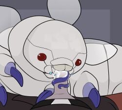 ambiguous_gender arthropod bestiality blank_stare bodily_fluids bungie cum cum_in_mouth cum_inside cum_on_penis cybernetics cyborg duo feral feral_penetrated first_person_view flowerbud genital_fluids genitals grub_(insect) hi_res human human_on_feral human_penetrating human_penetrating_feral insect interspecies larva leaking_cum long_tongue machine male male/ambiguous mammal marathon_(series) nona_(marathon) oral penetration penis penis_in_mouth robot robot_feral sex silkworm tongue wings worm