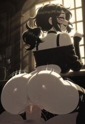 ai_generated ashley_graves big_butt femdom goth_girl reverse_cowgirl_position tagme vaginal_penetration