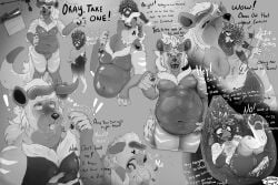 3:2 anthro anthro_pred bodily_fluids clitoral_hood dangerouslygooey digestion digestion_noises digestive_fluids digital_drawing_(artwork) digital_media_(artwork) duo english_text female genitals hi_res humanoid_genitalia humanoid_vulva male male/female oral_vore rumbling_stomach text vore vulva