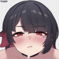 animated cum cum_on_face ellen_joe facial gif kamuo tagme zenless_zone_zero