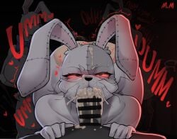 1boy 1girls big_ass big_breasts blowjob breedable_hips child_bearing_hips cum cum_in_mouth fellatio five_nights_at_freddy's five_nights_at_freddy's:_secret_of_the_mimic five_nights_at_freddy's:_security_breach fursuit human human_female human_girl maimeetung masked_female robot robot_boy the_mimic_(fnaf) vanny_(fnaf)