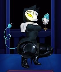 1girl 1girls breasts cat_ears curvy deltarune deltarune_chapter_5 female furry nun nun_outfit tagme tasque_manager tasque_manager_(deltarune) thick_thighs tight_clothing voluptuous voluptuous_female