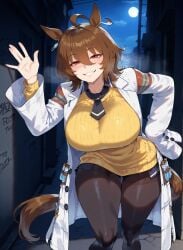 1girls agnes_tachyon_(umamusume) ai_generated big_ass big_breasts big_butt big_hips big_thighs blue_hair blush boobaai breasts brown_hair covered_navel curvaceous curvaceous_female curvaceous_figure curvy curvy_figure deep_skin female female_focus groping hair hair_between_eyes hair_ornament horny horny_female horse_girl huge_ass huge_breasts huge_butt huge_thighs large_ass light-skinned_female light_skin lips long_hair minidress parted_lips red_eyes sexy short_clothing sweat toned_female toned_stomach voluptuous voluptuous_female waving waving_at_viewer wide_hips