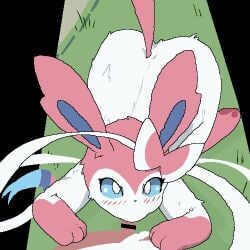 1boy 1girls animated anthro ass blowjob blush cum cum_in_mouth ejaculation fellatio female female_pokemon furry interspecies male_human male_human/female_pokemon no_sound oral penis pixel_animation pixel_art pokemon pokemon_(species) pokephilia sky_necko small_penis small_penis_adoration sucking sucking_penis sylveon tagme tail video video_games