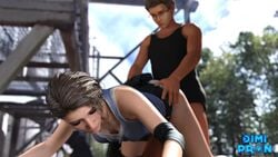 1boy 1boy1girl 1girls 3d animated blender bouncing_breasts clothed clothed_female clothed_sex dimipron doggy_style doggystyle eyes_rolling_back female from_behind glasses hands_on_hips jill_valentine jill_valentine_(sasha_zotova) looking_at_partner looking_up loop male medium_breasts mp4 nerd pleasure_face pleasured resident_evil resident_evil_3 resident_evil_3_remake sex sheriff short_hair smile sound sound_effects straight video watermark white_skin