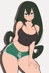 1female 1females 1girl 1girls 2d 2d_(artwork) 2d_artwork anime big_ass big_breasts boku_no_hero_academia froppy looking_at_viewer my_hero_academia tsuyu_asui