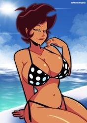 1girls 2026 2d 2d_(artwork) 2d_artwork artist_name ass atomickingboo beach big_ass big_breasts bikini bikini_only bikini_strings breasts brown-haired_female brown_hair brown_hair_female brunette brunette-haired_female brunette_female brunette_hair digital_media_(artwork) eyebrow_raise eyebrow_raised female female_only mole mole_under_eye mostly_nude mostly_nude_female nude nude_female oc ocean original original_character pixie_cut polka_dot polka_dot_bikini polka_dot_bra polka_dot_panties polka_dots raised_eyebrow shiny shiny_body shiny_breasts shiny_hair shiny_skin solo surfboard tan-skinned_female tan_body tan_skin the_besties_(atomickingboo) thick_thighs thighs victoria_ruiz