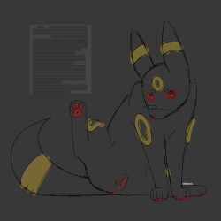 1:1 animal_genitalia animal_vulva anus canine_genitalia canine_vulva chillyanon eeveelution female feral generation_2_pokemon genitals hi_res looking_at_viewer nintendo pokemon pokemon_(species) raised_leg solo tongue tongue_out umbreon vulva